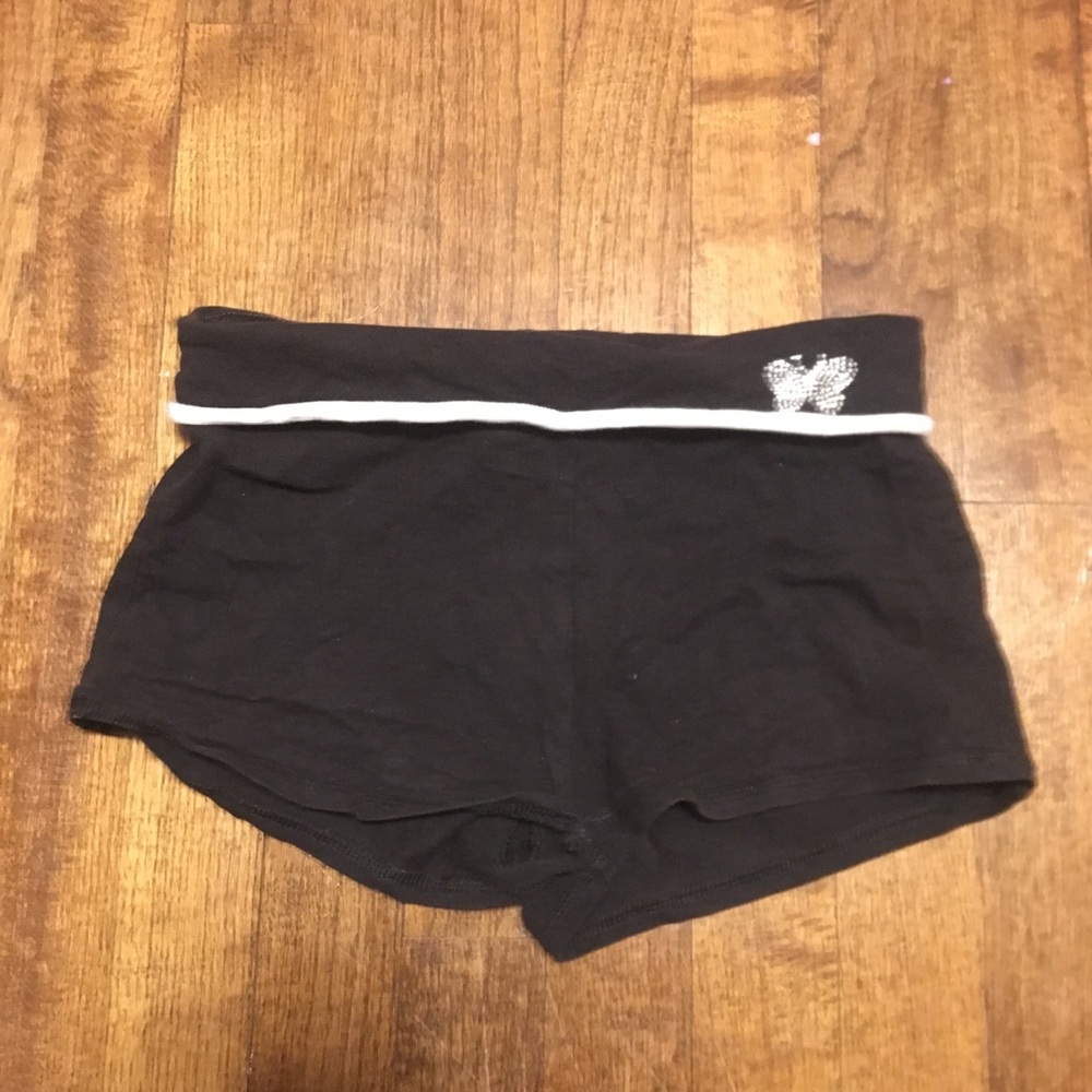 black shorts